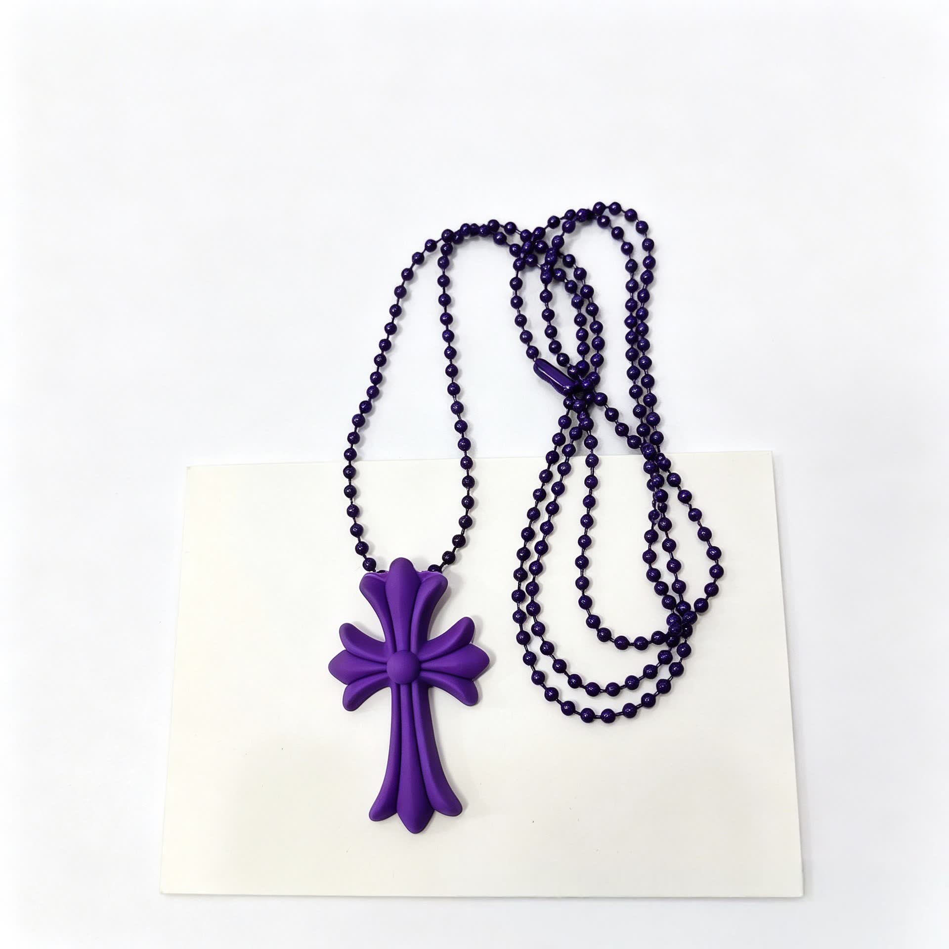 Chrome Hearts Colorful Cross and Heart Shaped Necklaces